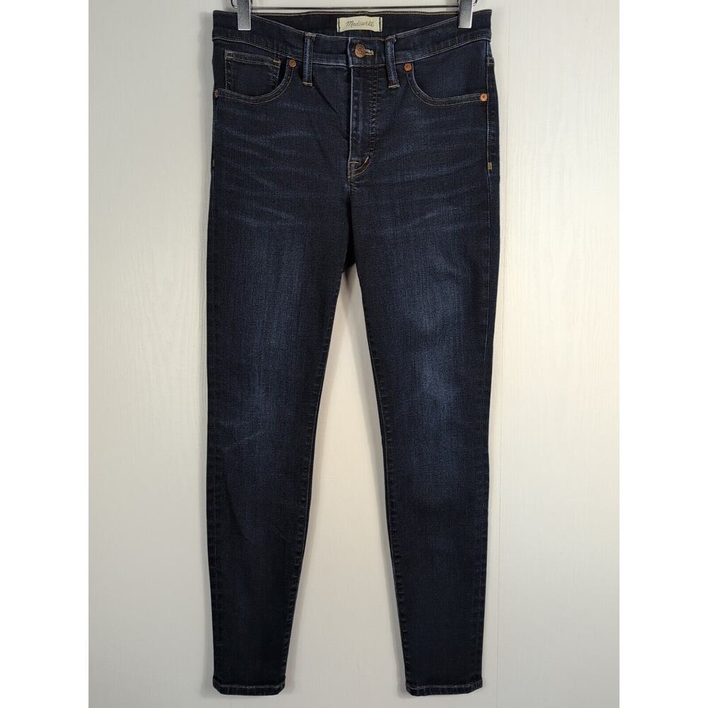 Madewell Womens Skinny Jeans Mid-Rise Dark Wash Blue Denim Stretch Size 24